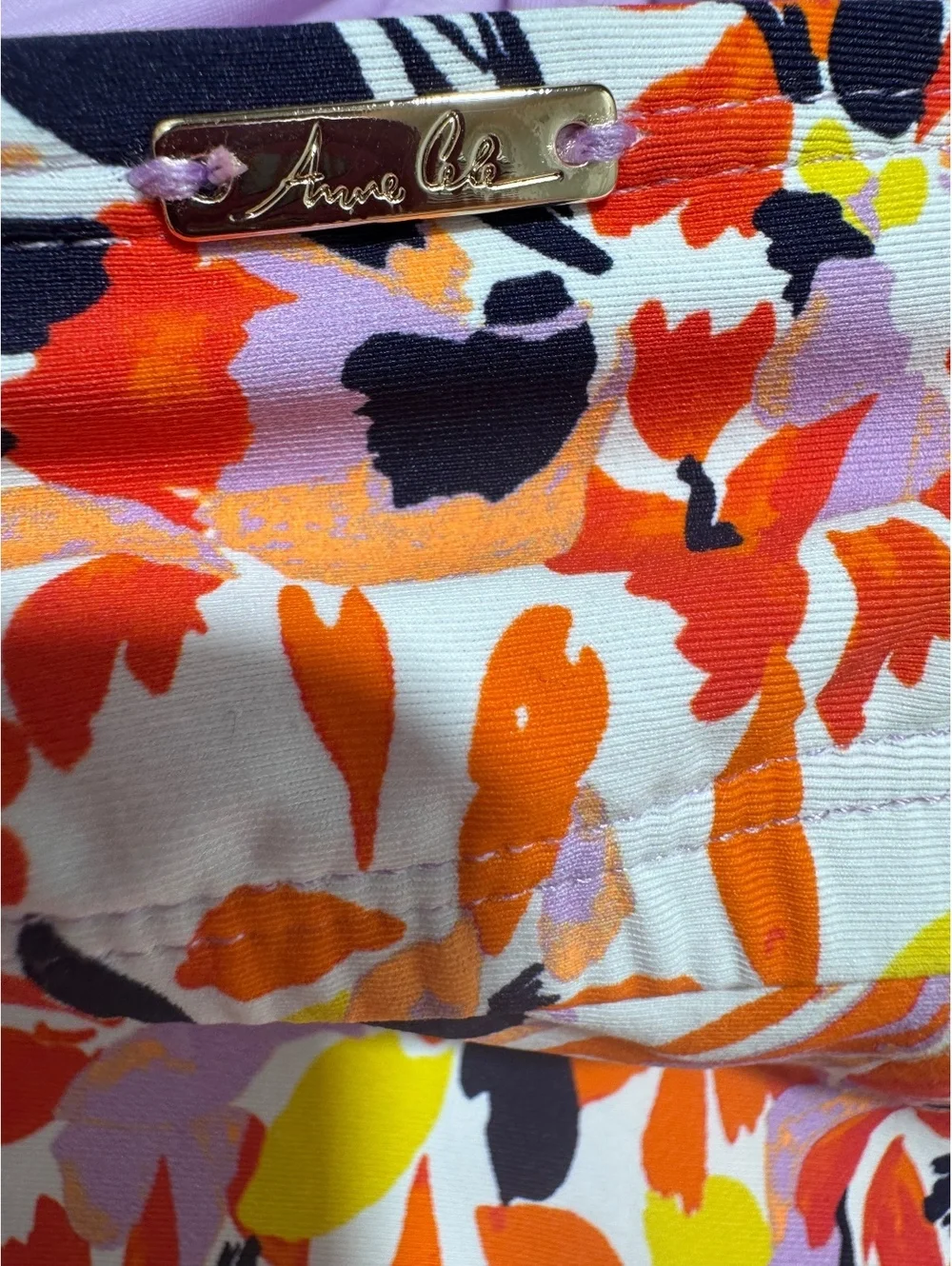 Anne Cole Womens 24W Tankini Top Multicolor Floral Twist Front Swim NWT $92